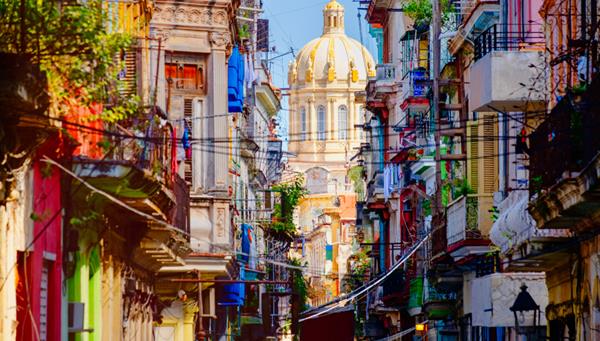 Colorful streets of Old Havana, Cuba